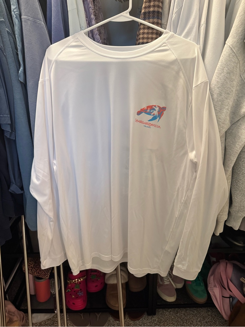 Margaritaville White Long Sleeve Sun Protection Tee
